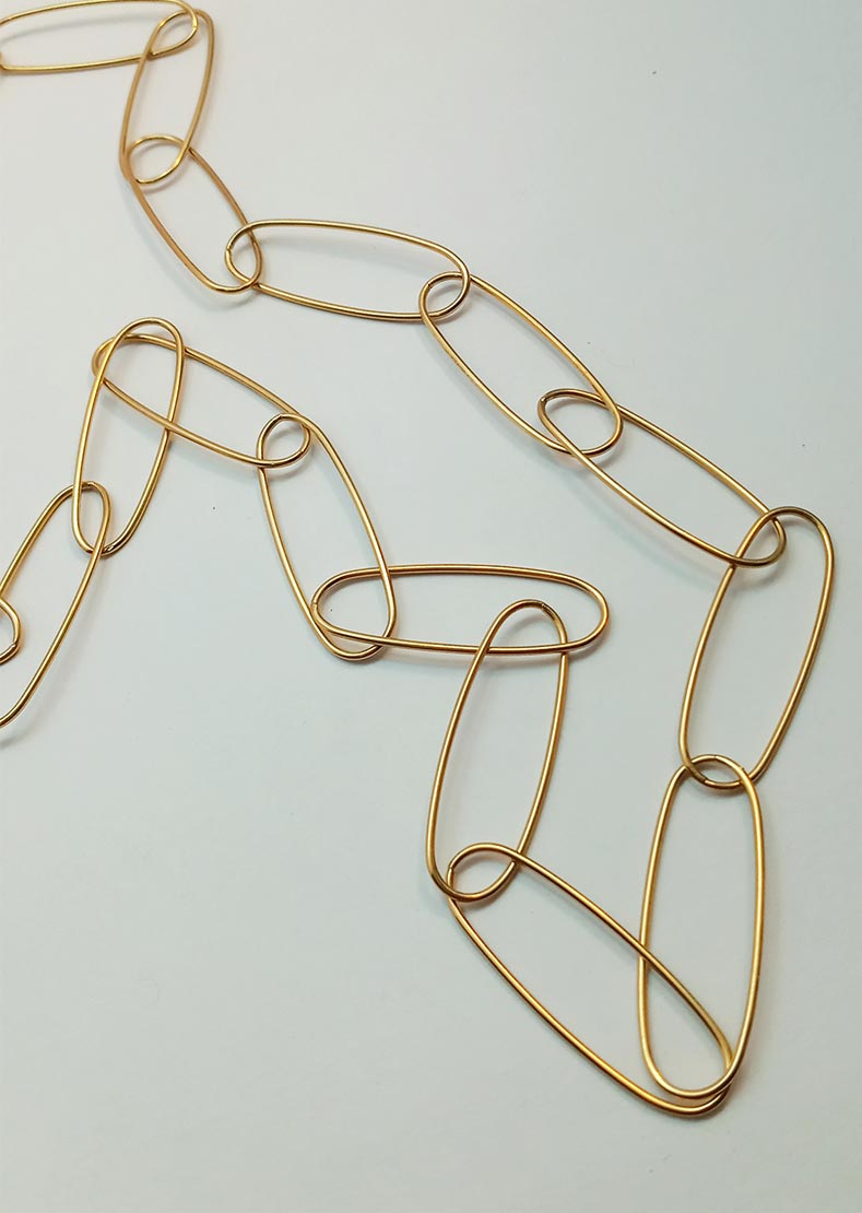 گردنبند زنجیری ساده کد1 طلایی