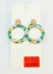 گوشواره آویز بلند حلقه پارچه ای - چند رنگ