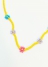 گردنبند زنجیری ساده منجوقی گل دار - زرد