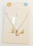 گردنبند زنجیری آویزدار نگین سواروسکی با روکش طلا حرف L 