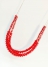 گردنبند زنجیری ساده کریستالی کد1 قرمز