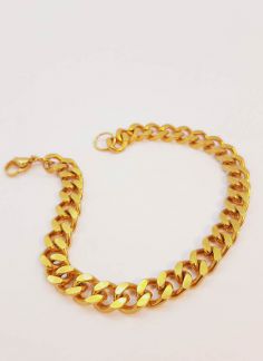 دستبند زنجیری ساده کارتیر کد2 طلایی