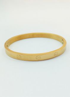 دستبند استیل کارتیر - طلایی