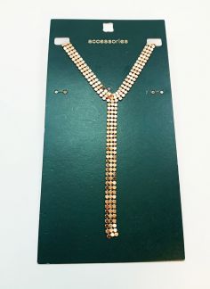 گردنبند زنجیری ساده کراواتی - طلایی