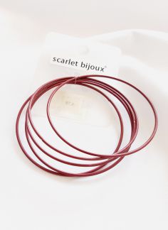 النگو چند تایی ساده مدل1 زرشکی