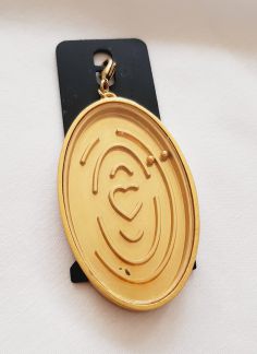 آویز قفل دار بلند مدل1 طلایی