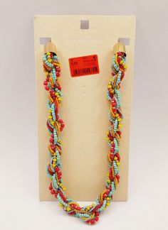 گردنبند زنجیری ساده منجوقی - چند رنگ