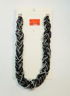 گردنبند زنجیری ساده منجوقی کد4 مشکی