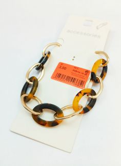 دستبند زنجیری ساده پلنگی - چند رنگ