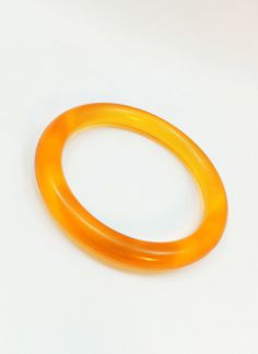 النگو تکی شیشه ای - نارنجی