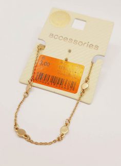 دستبند زنجیری ساده با روکش طلا 
